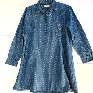 Regatta Blue anchored Patterned Mini shirt Dress, Size M